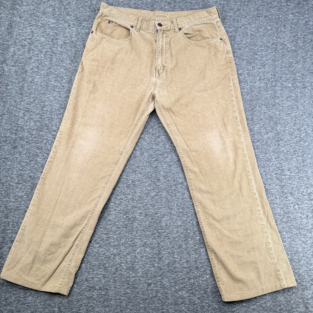 J Crew Vintage Cord Corduroy Pants Mens 36x30 Straight Fit Tan Khaki Cotton 2007